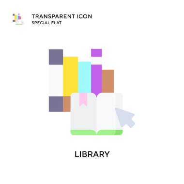 Kütüphane vektör simgesi. Düz çizim. EPS 10 vektörü.