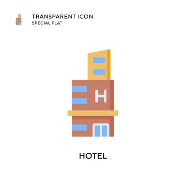 Otel vektör simgesi. Düz çizim. EPS 10 vektörü.