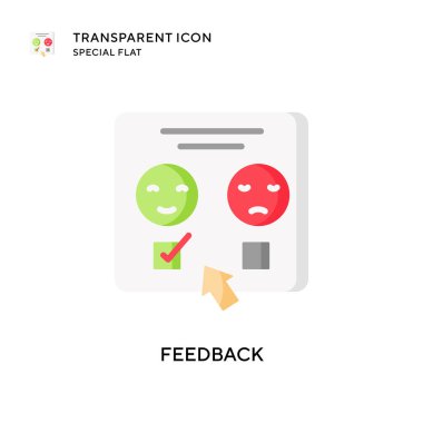 Geri besleme vektör simgesi. Düz çizim. EPS 10 vektörü.