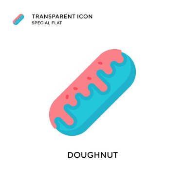 Çörek vektör ikonu. Düz çizim. EPS 10 vektörü.