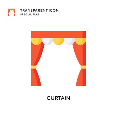 Perde vektör simgesi. Düz çizim. EPS 10 vektörü.