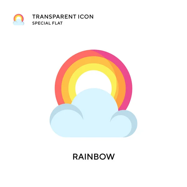 Regenbogen Vektorsymbol Flache Illustration Eps Vektor — Stockvektor