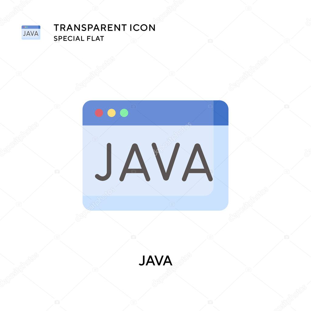 Java vector icon. Flat style illustration. EPS 10 vector.