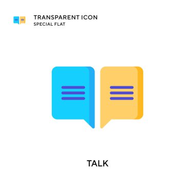 Vektör simgesinden bahset. Düz çizim. EPS 10 vektörü.