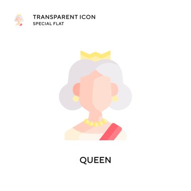 Kraliçe vektör simgesi. Düz çizim. EPS 10 vektörü.