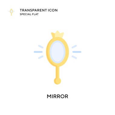 Ayna vektör simgesi. Düz çizim. EPS 10 vektörü.