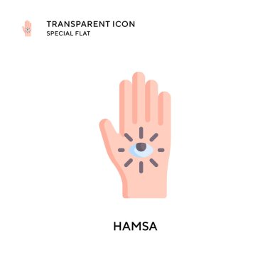 Hamsa vektör simgesi. Düz çizim. EPS 10 vektörü.