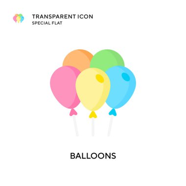 Balon vektör simgesi. Düz çizim. EPS 10 vektörü.