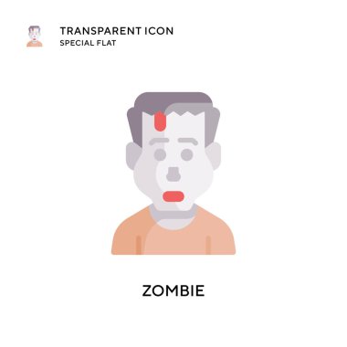 Zombi vektör simgesi. Düz çizim. EPS 10 vektörü.