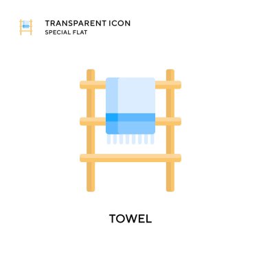 Havlu vektör simgesi. Düz çizim. EPS 10 vektörü.