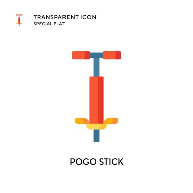 Pogo çubuk vektör simgesi. Düz çizim. EPS 10 vektörü.