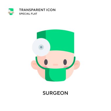 Cerrah vektör ikonu. Düz çizim. EPS 10 vektörü.