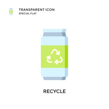 Vektör simgesini geri dönüştür. Düz çizim. EPS 10 vektörü.