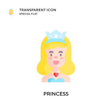 Prenses vektör ikonu. Düz çizim. EPS 10 vektörü.