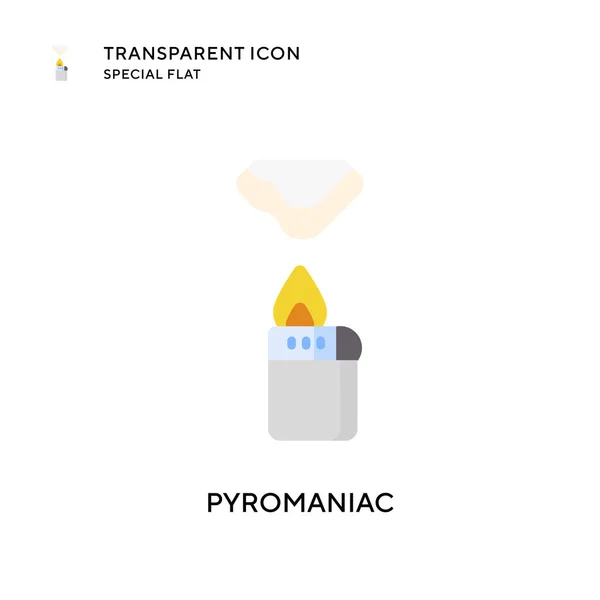 Pyromanisches Vektorsymbol Flache Illustration Eps Vektor — Stockvektor