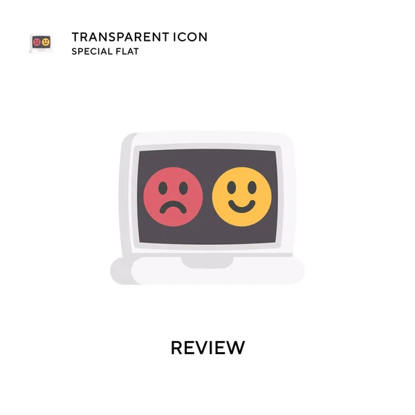 Review vector icon. Flat style illustration. EPS 10 vector.