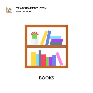 Kitap vektör simgesi. Düz çizim. EPS 10 vektörü.