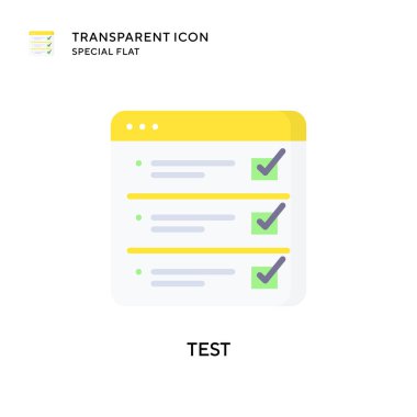 Test vektör simgesi. Düz çizim. EPS 10 vektörü.