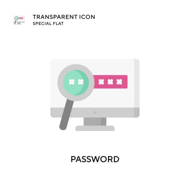 Parola vektör simgesi. Düz çizim. EPS 10 vektörü.