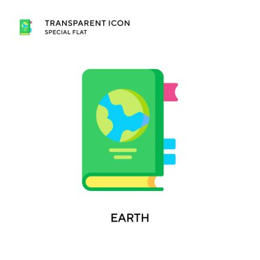 Dünya vektör simgesi. Düz çizim. EPS 10 vektörü.