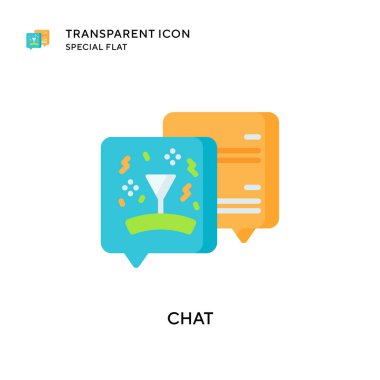 Sohbet vektörü simgesi. Düz çizim. EPS 10 vektörü.