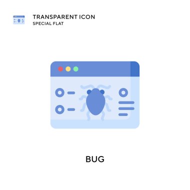 Böcek vektör simgesi. Düz çizim. EPS 10 vektörü.