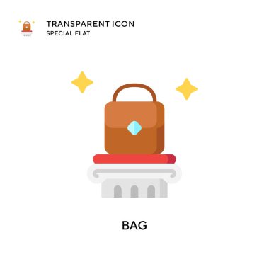 Torba vektör simgesi. Düz çizim. EPS 10 vektörü.