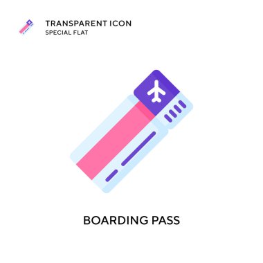 Giriş kartı vektör simgesi. Düz çizim. EPS 10 vektörü.