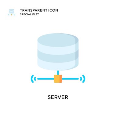 Sunucu vektör simgesi. Düz çizim. EPS 10 vektörü.
