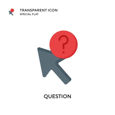 Soru vektör simgesi. Düz çizim. EPS 10 vektörü.