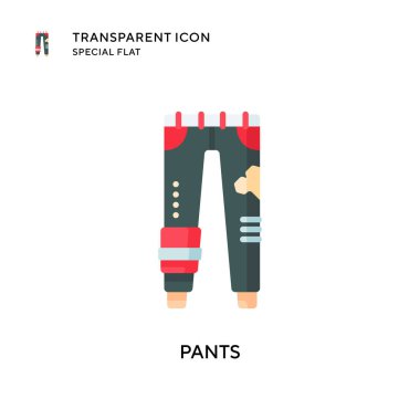 Pantolon vektör simgesi. Düz çizim. EPS 10 vektörü.
