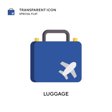 Bagaj vektör simgesi. Düz çizim. EPS 10 vektörü.