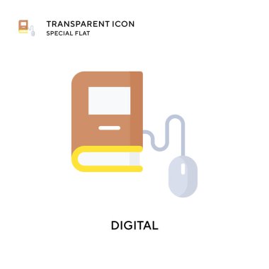 Dijital vektör simgesi. Düz çizim. EPS 10 vektörü.