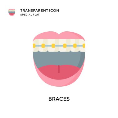 Parantez vektör simgesi. Düz çizim. EPS 10 vektörü.