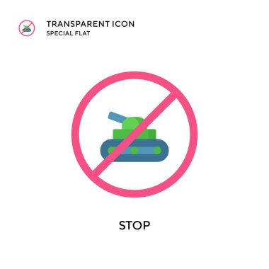 Vektör simgesini durdur. Düz çizim. EPS 10 vektörü.