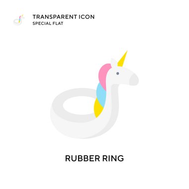 Lastik halka vektör ikonu. Düz çizim. EPS 10 vektörü.