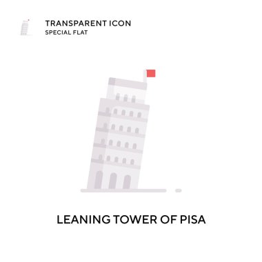 Sidikli vektör ikonunun eğik kulesi. Düz çizim. EPS 10 vektörü.