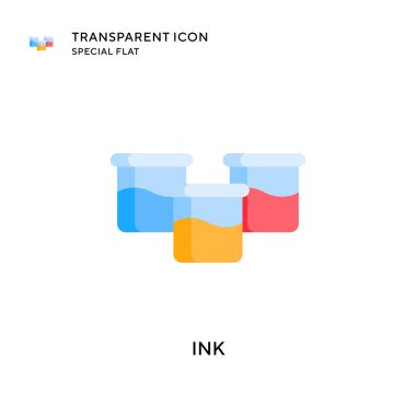 Mürekkep vektör simgesi. Düz çizim. EPS 10 vektörü.