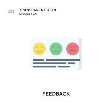 Geri besleme vektör simgesi. Düz çizim. EPS 10 vektörü.