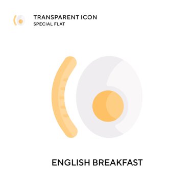 İngiliz kahvaltı ikonu. Düz çizim. EPS 10 vektörü.