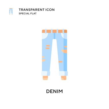 Denim vektör simgesi. Düz çizim. EPS 10 vektörü.