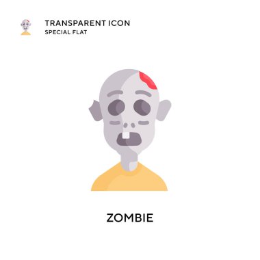 Zombi vektör simgesi. Düz çizim. EPS 10 vektörü.