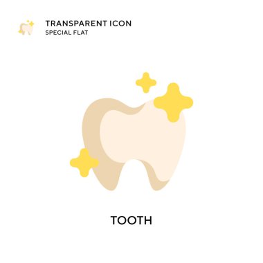 Diş vektör simgesi. Düz çizim. EPS 10 vektörü.