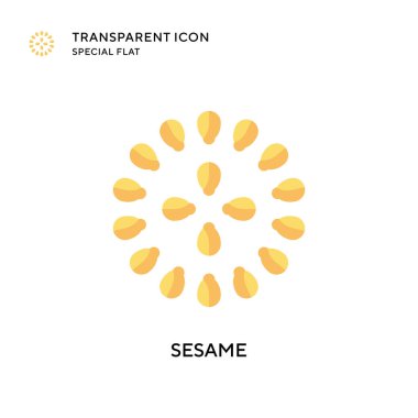 Susam vektör simgesi. Düz çizim. EPS 10 vektörü.