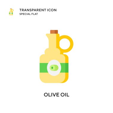 Zeytinyağı ikonu. Düz çizim. EPS 10 vektörü.