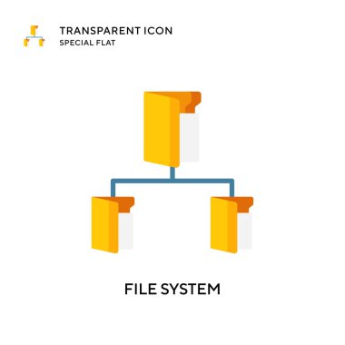 Dosya sistemi vektör simgesi. Düz çizim. EPS 10 vektörü.