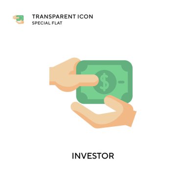 Yatırım vektör simgesi. Düz çizim. EPS 10 vektörü.