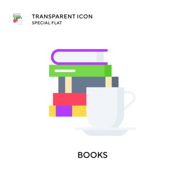 Kitap vektör simgesi. Düz çizim. EPS 10 vektörü.