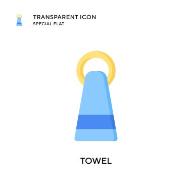 Havlu vektör simgesi. Düz çizim. EPS 10 vektörü.