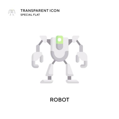 Robot vektör simgesi. Düz çizim. EPS 10 vektörü.